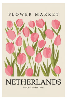 Netherlands Tulip Flower Market Print – wall art print by LOUDHAUS