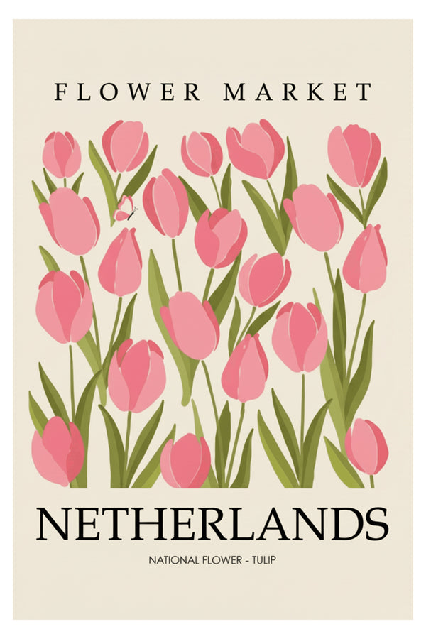 Netherlands Tulip Flower Market Print – wall art print by LOUDHAUS