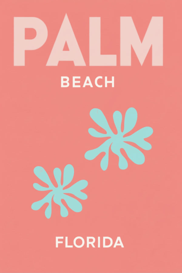 Palm Beach Florida Travel Art Print – wall art print by LOUDHAUS