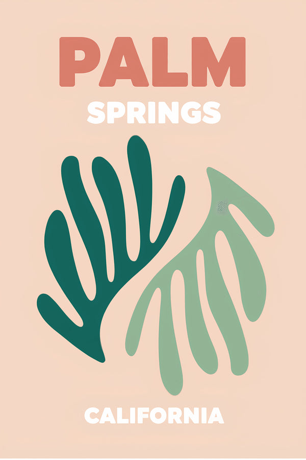 Palm Springs Tropical Leaf Art Print – wall art print by LOUDHAUS