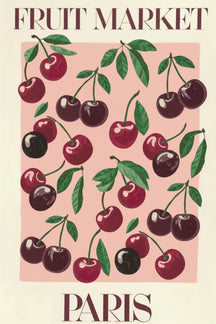 Paris Fruit Market Cherry Art Print – wall art print by LOUDHAUS
