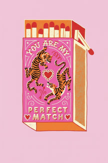 Perfect Match Tigers Art Print – wall art print by LOUDHAUS