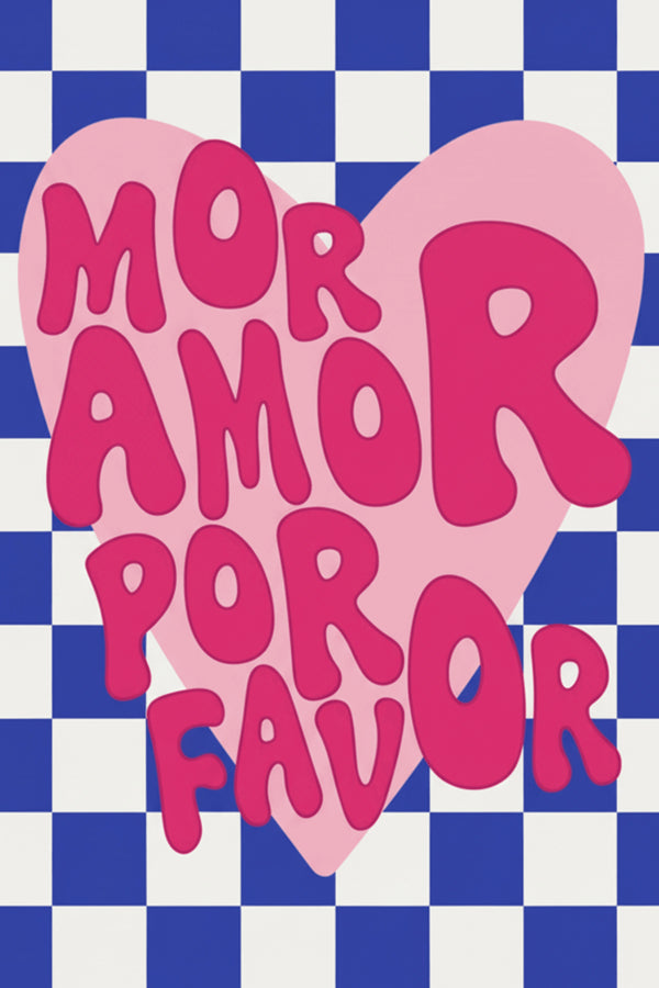 Playful 'Amor Por Favor' Art Print – wall art print by LOUDHAUS