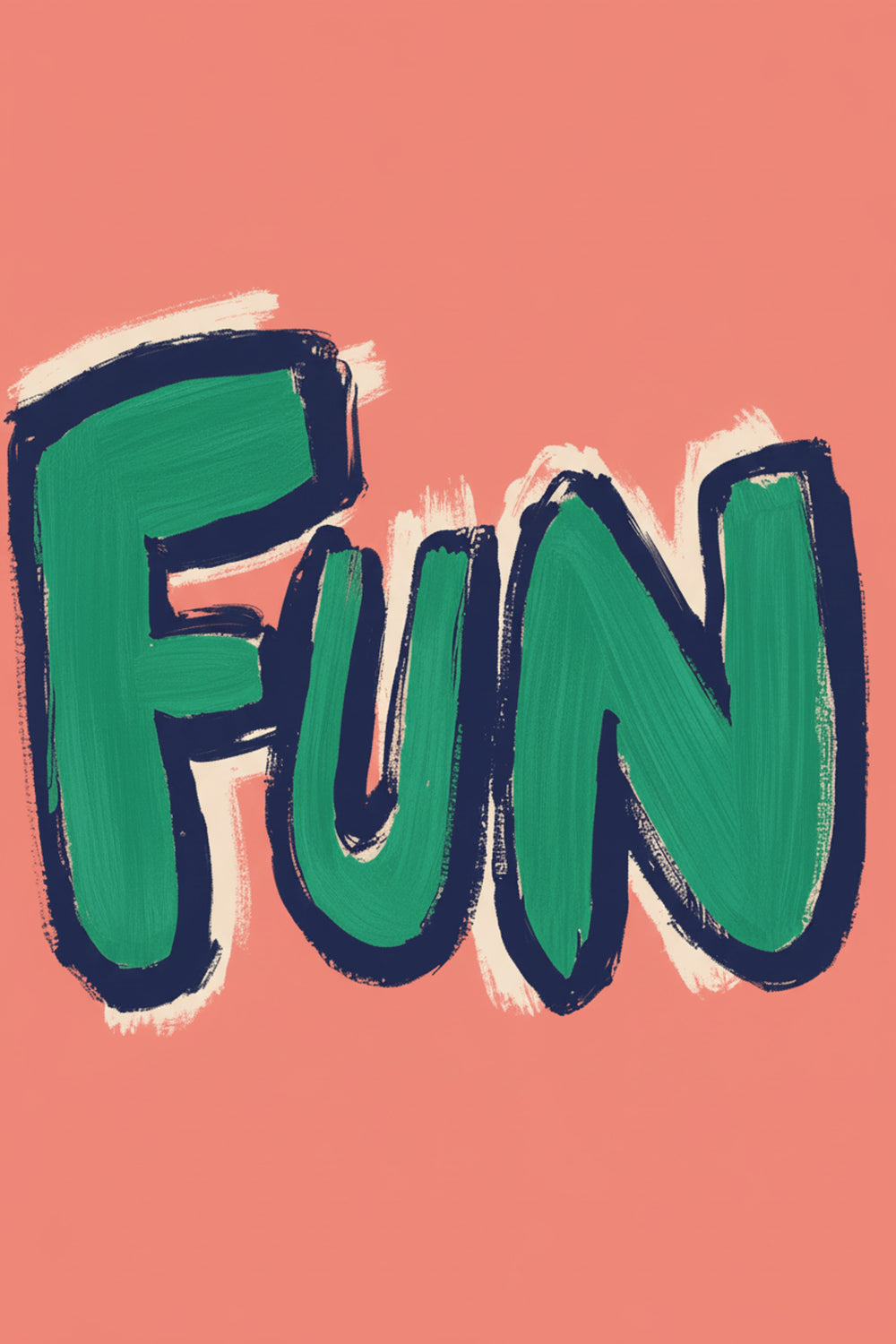 Playful 'Fun' Typography Art Print – wall art print by LOUDHAUS