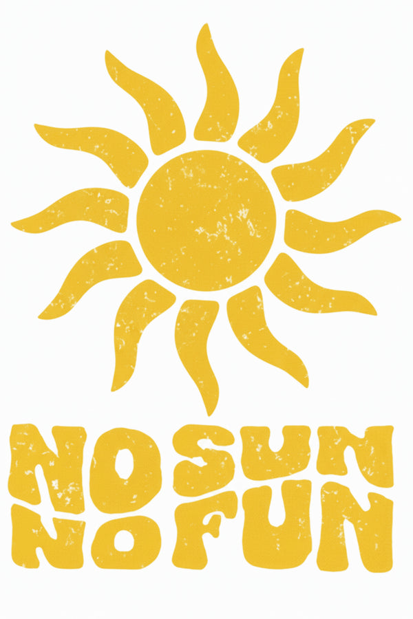 Playful 'No Sun No Fun' Art Print – wall art print by LOUDHAUS