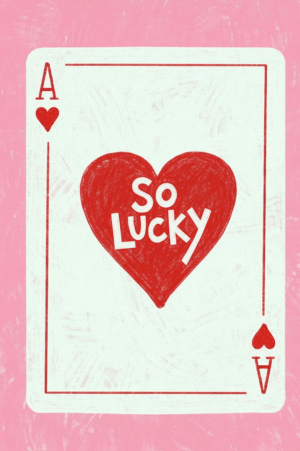 Playful Ace of Hearts Art Print – wall art print by LOUDHAUS