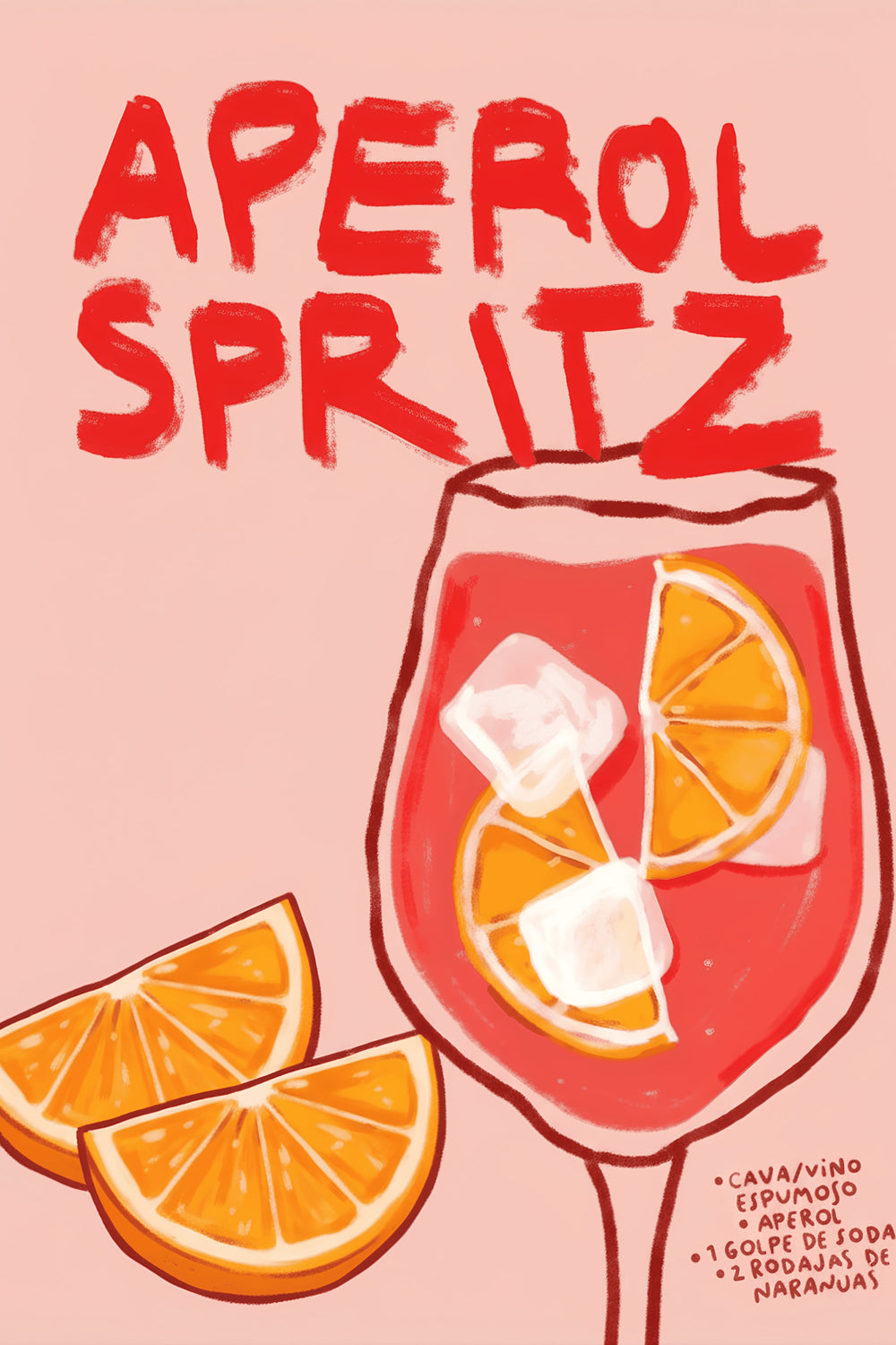 Playful Aperol Spritz Art Print – wall art print by LOUDHAUS