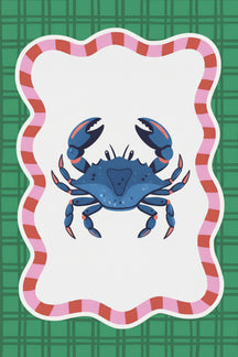 Playful Blue Crab Art Print – wall art print by LOUDHAUS