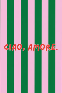 Playful Ciao Amore Typography Print – wall art print by LOUDHAUS