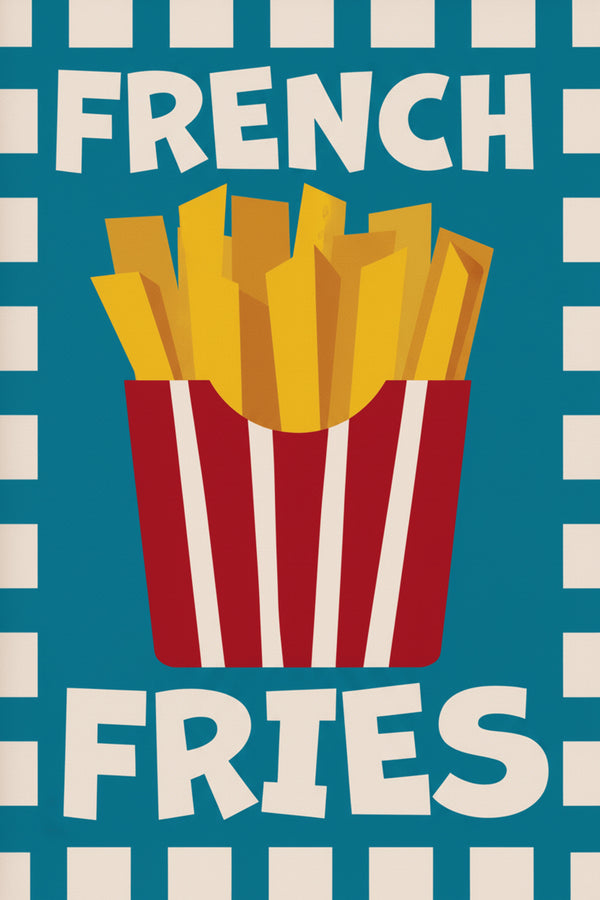 Playful French Fries Art Print – wall art print by LOUDHAUS