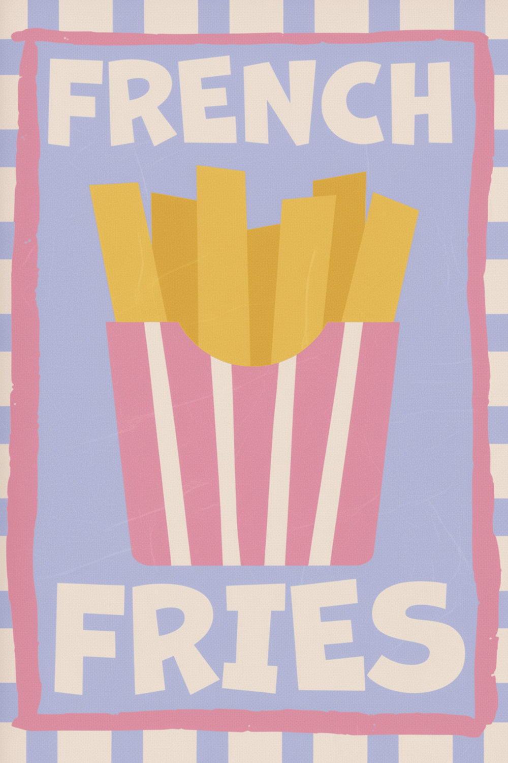 Playful French Fries Art Print – wall art print by LOUDHAUS