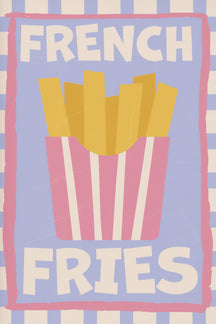 Playful French Fries Art Print – wall art print by LOUDHAUS