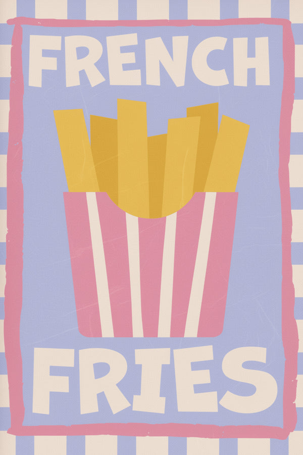 Playful French Fries Art Print – wall art print by LOUDHAUS