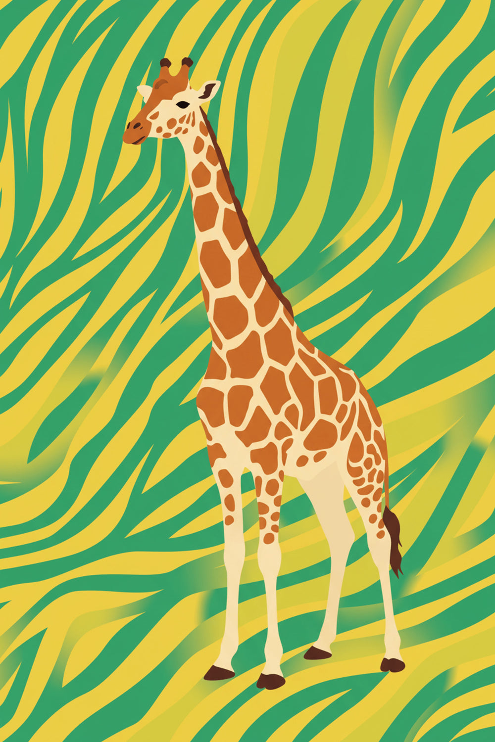 Playful Giraffe Safari Art Print – wall art print by LOUDHAUS