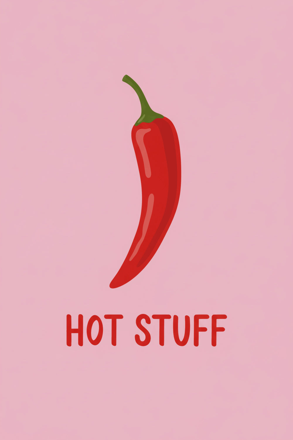 Playful Hot Stuff Chilli Art Print – wall art print by LOUDHAUS