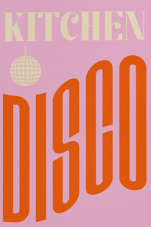 Playful Kitchen Disco Art Print – wall art print by LOUDHAUS