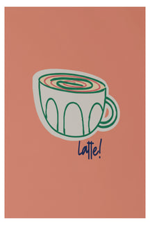 Playful Latte Art Print – wall art print by LOUDHAUS