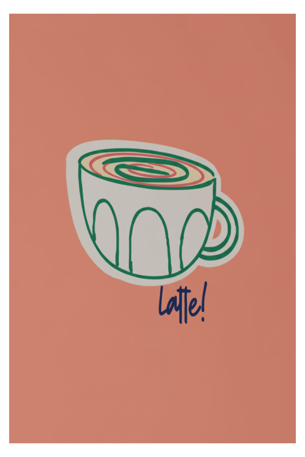 Playful Latte Art Print – wall art print by LOUDHAUS