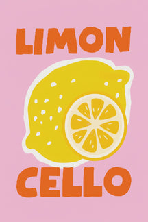 Playful Limoncello Lemon Art Print – wall art print by LOUDHAUS