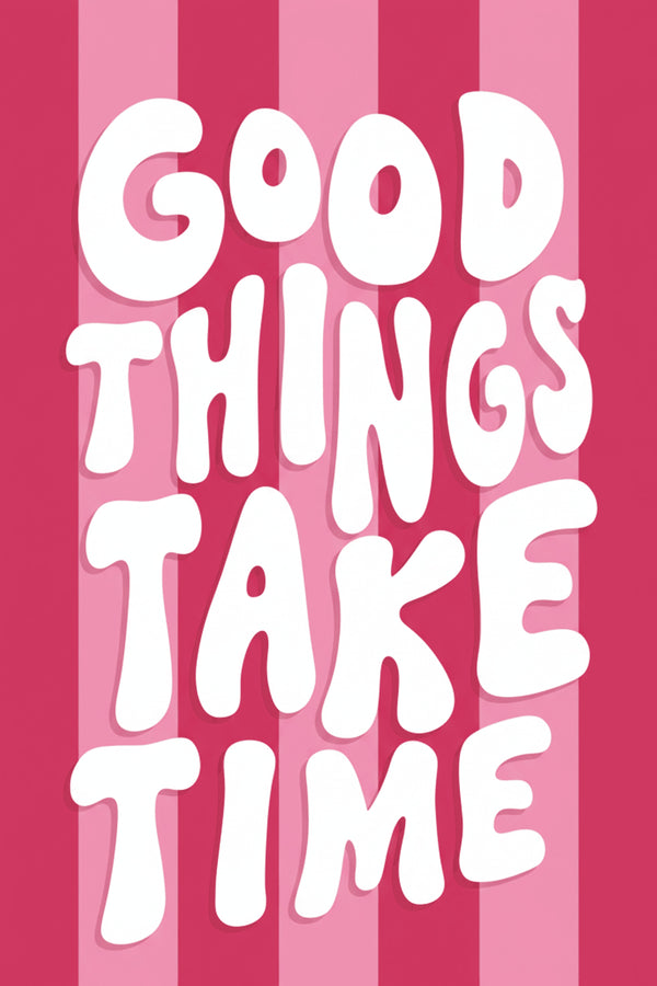 Playful Pink 'Good Things' Art Print – wall art print by LOUDHAUS