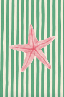 Playful Pink Starfish Art Print – wall art print by LOUDHAUS