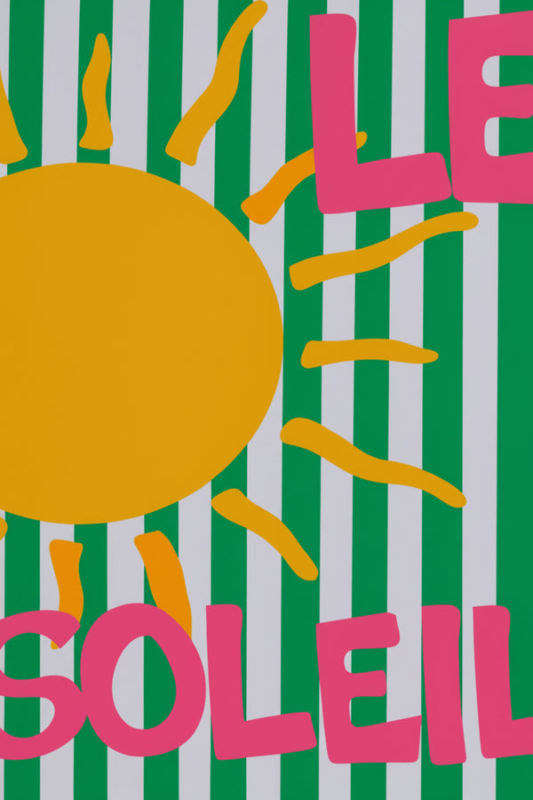 Playful Sun and Stripes Art Print – wall art print by LOUDHAUS