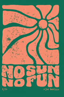 Retro Sun Typography Art Print – wall art print by LOUDHAUS