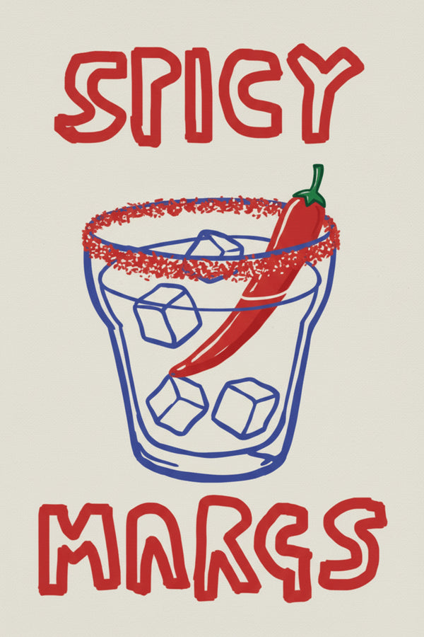 Spicy Margarita Cocktail Art Print – wall art print by LOUDHAUS