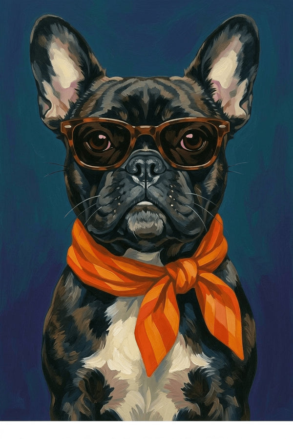 Stylish French Bulldog Art Print – wall art print by LOUDHAUS