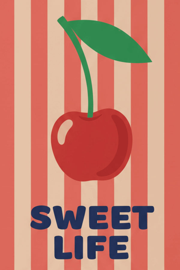 Sweet Life Cherry Art Print – wall art print by LOUDHAUS