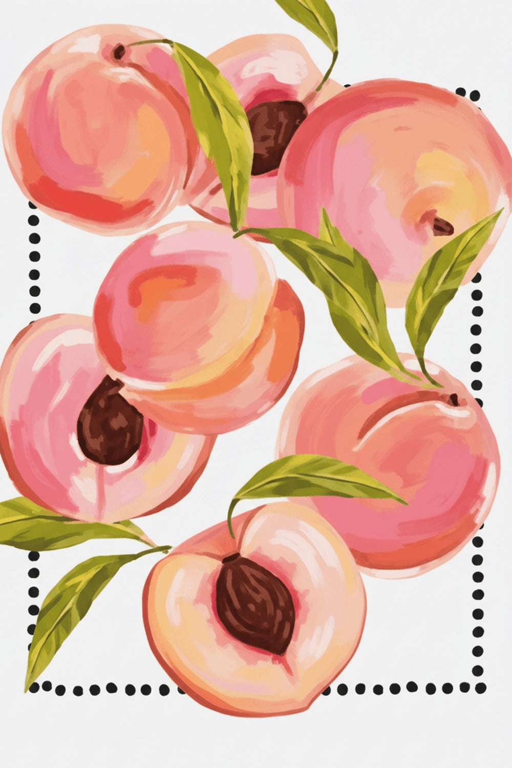 Sweet Peach Harvest Art Print – wall art print by LOUDHAUS