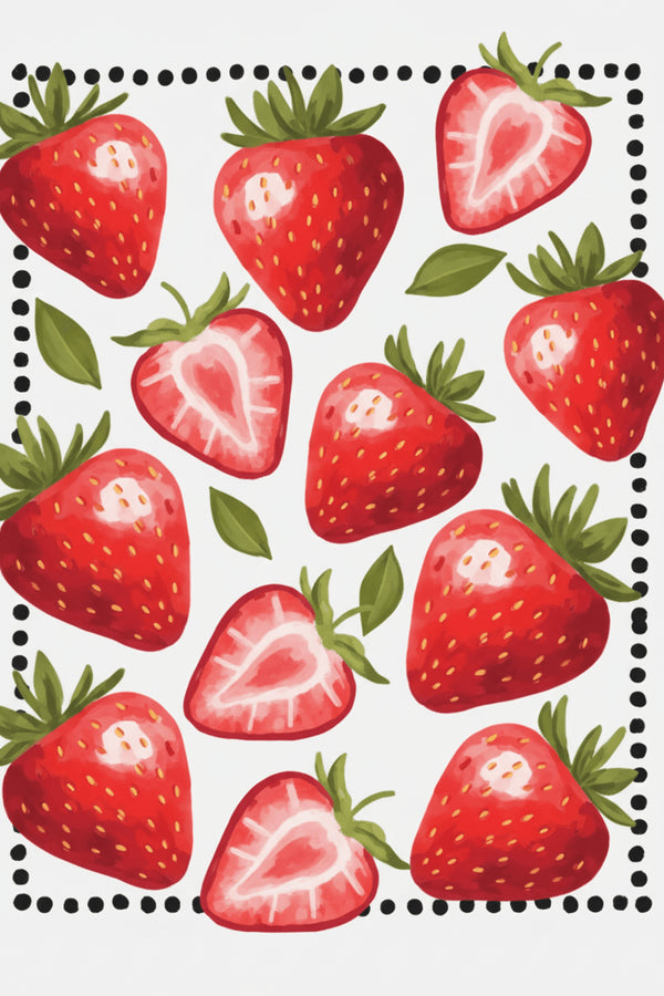 Sweet Strawberry Delight Art Print – wall art print by LOUDHAUS