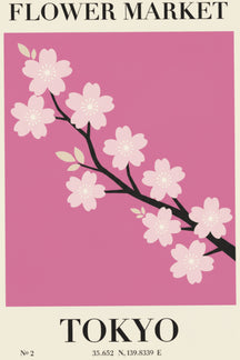 Tokyo Cherry Blossom Art Print – wall art print by LOUDHAUS