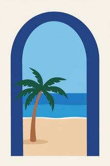 Tropical Archway Beach Art Print – wall art print by LOUDHAUS