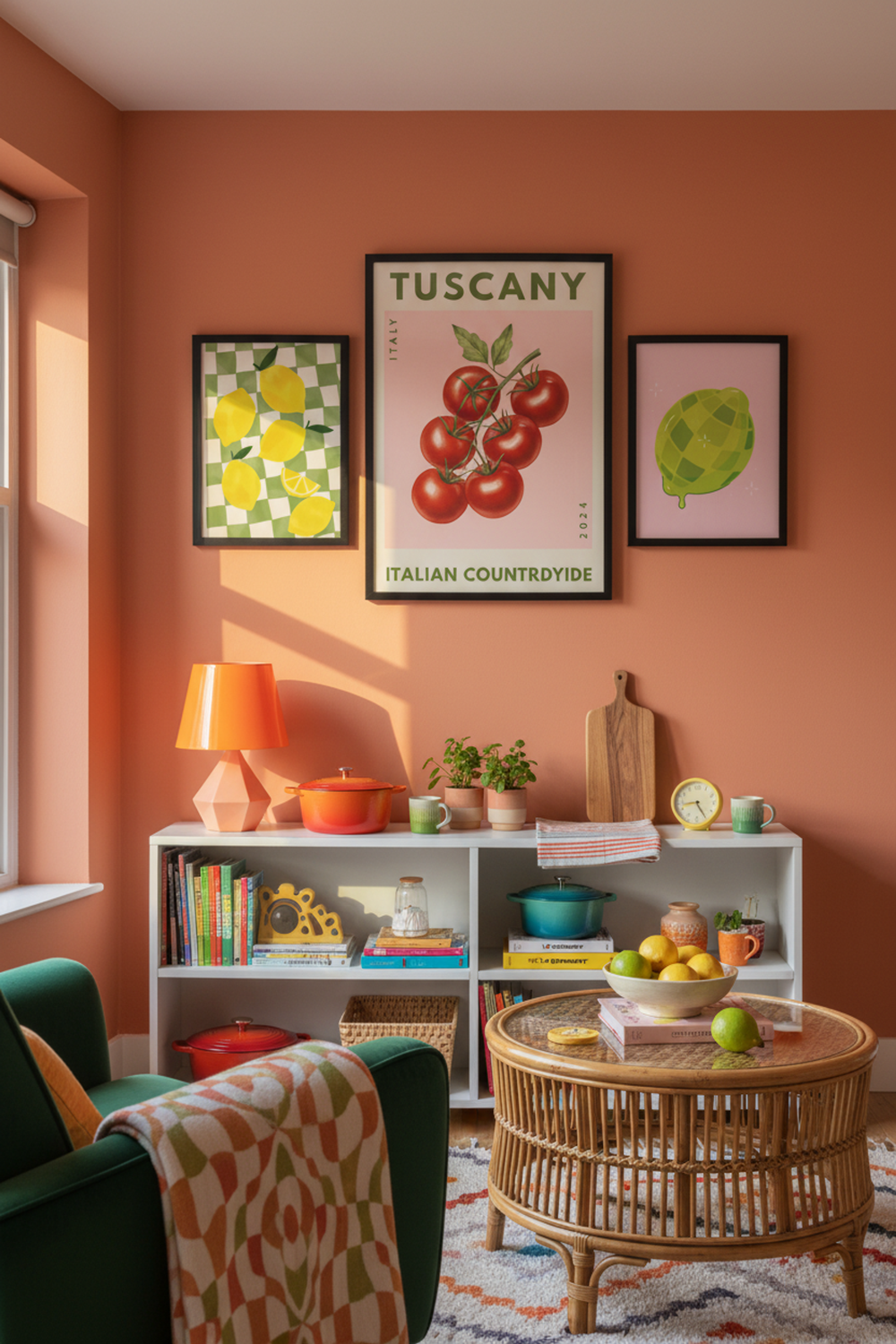 Tuscan Tomato Vine Art Print as part of a gallery wall arrangement