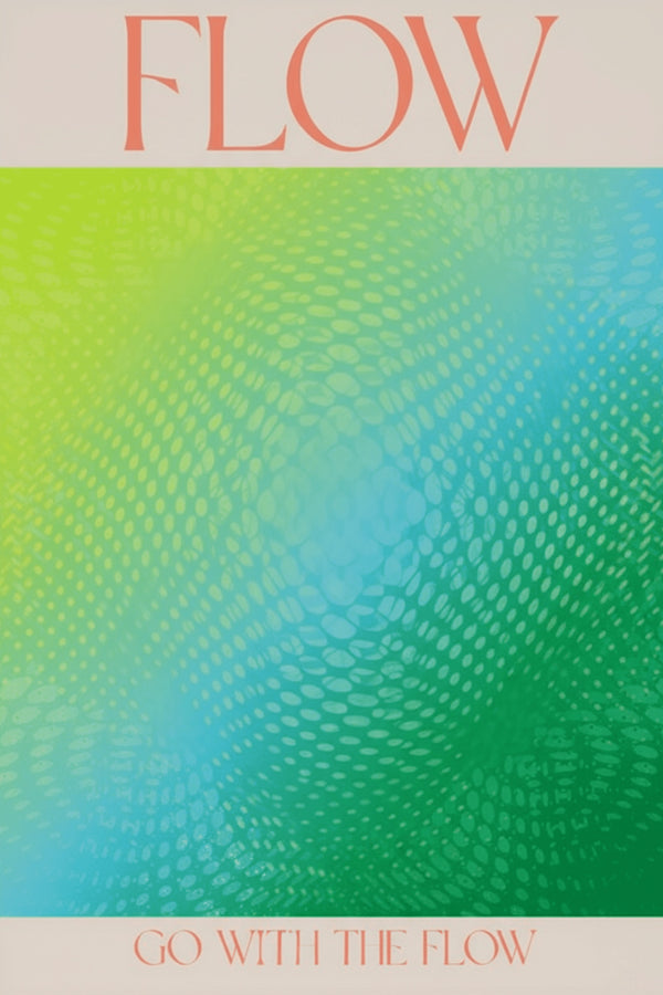 Vibrant Flow Typography Art Print – wall art print by LOUDHAUS