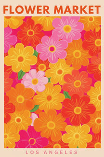 Vibrant Flower Market Art Print – wall art print by LOUDHAUS