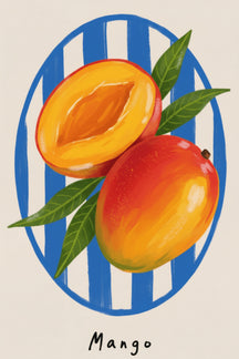 Vibrant Mango Fruit Art Print – wall art print by LOUDHAUS