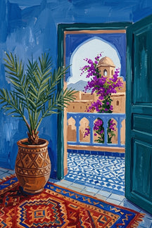 Moroccan Balcony Art Print | LOUDHAUS Posters – wall art print by LOUDHAUS