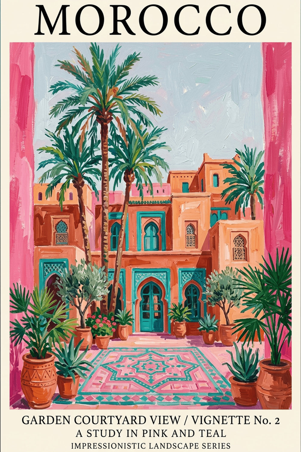 Moroccan Courtyard Art Print | LOUDHAUS Posters – wall art print by LOUDHAUS
