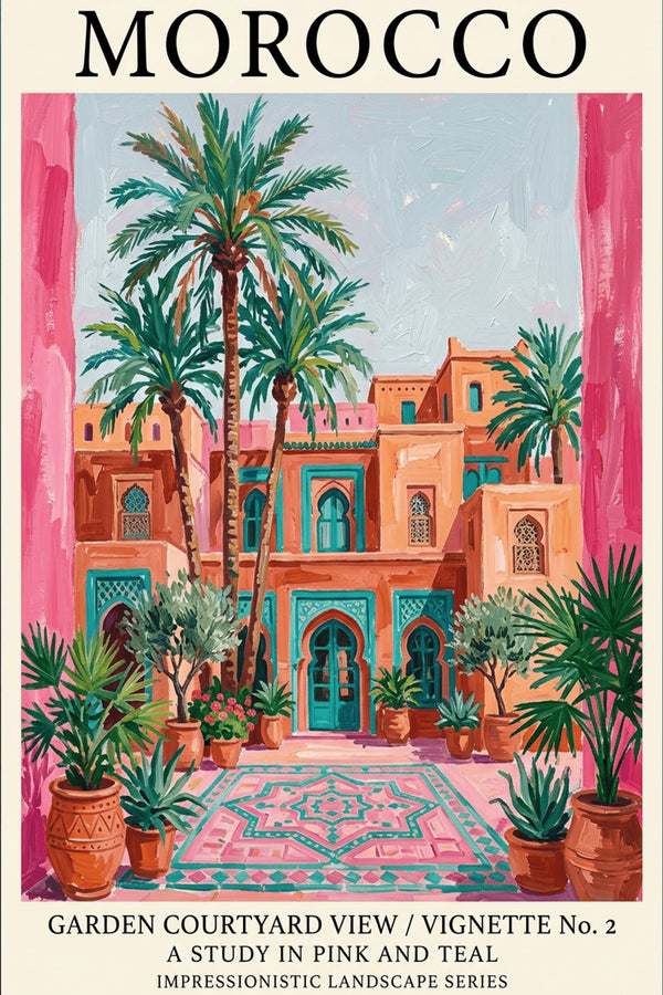 Moroccan Courtyard Art Print | LOUDHAUS Posters – wall art print by LOUDHAUS