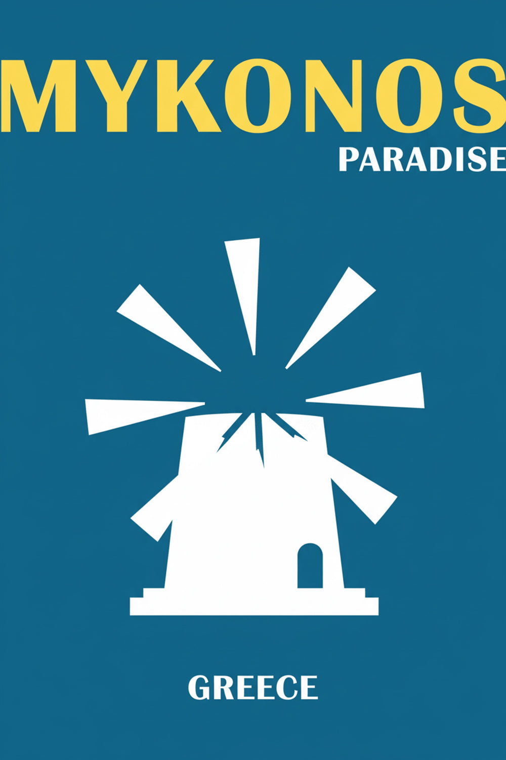 Vibrant Mykonos Paradise Art Print – wall art print by LOUDHAUS