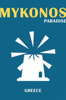 Vibrant Mykonos Paradise Art Print – wall art print by LOUDHAUS