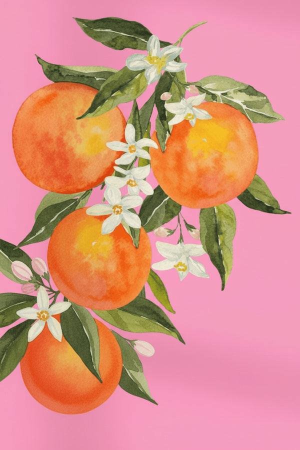 Vibrant Orange Blossom Art Print – wall art print by LOUDHAUS