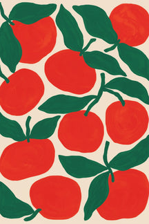 Vibrant Orange Grove Art Print – wall art print by LOUDHAUS