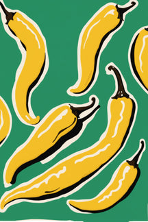 Vibrant Yellow Chilli Art Print – wall art print by LOUDHAUS