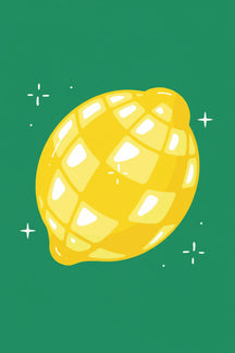 Zesty Lemon Illustration Art Print – wall art print by LOUDHAUS